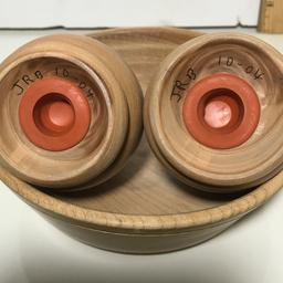 Handmade Wooden Bowl and Salt & Pepper Shaker Signed on Bottom by Artist