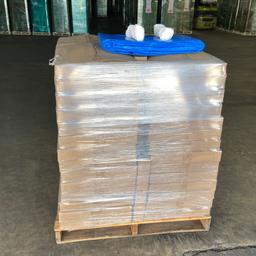 Pallet of 60 - NEW 20' x 25' Blue Tarps W/Grommets-5 mil-Individually Boxed w/2 Ropes For Tying Down