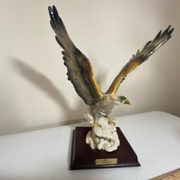 “Pucci” Porcelain Eagle on Wooden Base