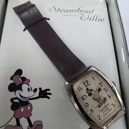 Disney Mickey Mouse Steamboat Willie Watch in Original Tin