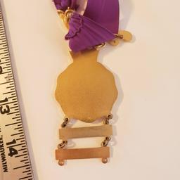 Hejaz Shriners Crown of Honor Purple Ribbon Award Medallion