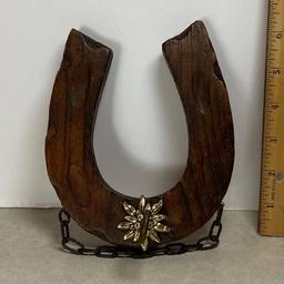 Wooden Horseshoe Wall Hanging Made in Germany