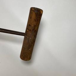 Antique Hay Hook with Wooden Handle