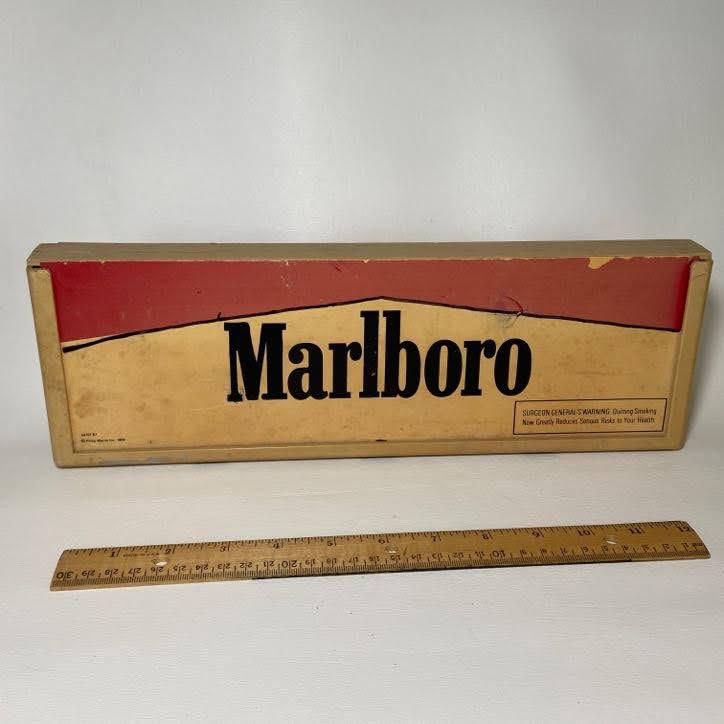 1992 Philip Morris Inc. Marlboro Shelf Display Doubled Sided Sign