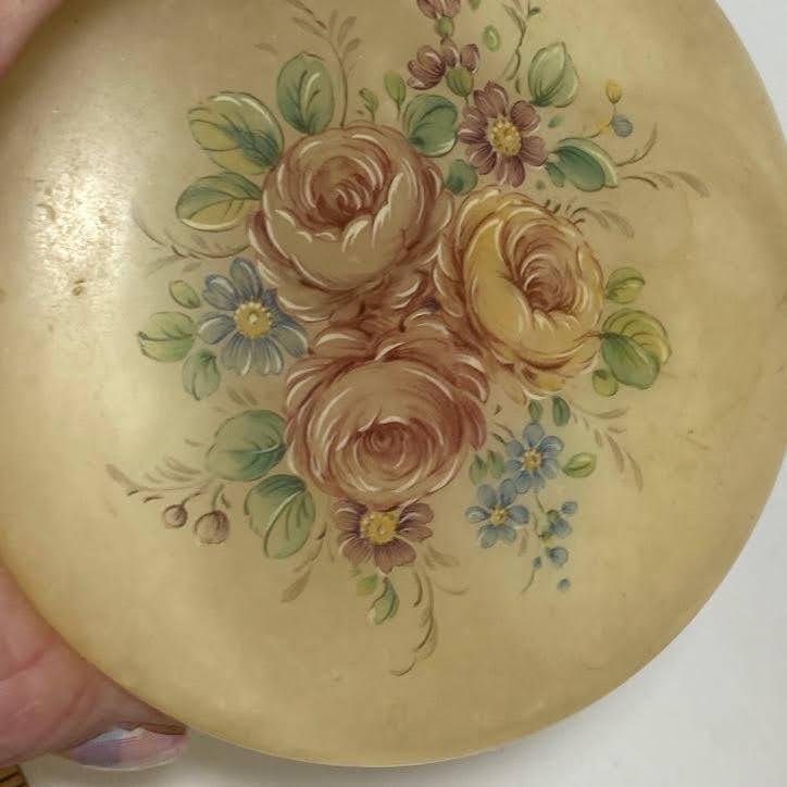 Vintage Italian Trinket Box with Floral Lid