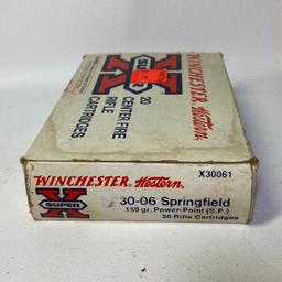 Winchester Western 30-06 Springfield 150 Gr. Power-Point 20 Rifle Cartridges