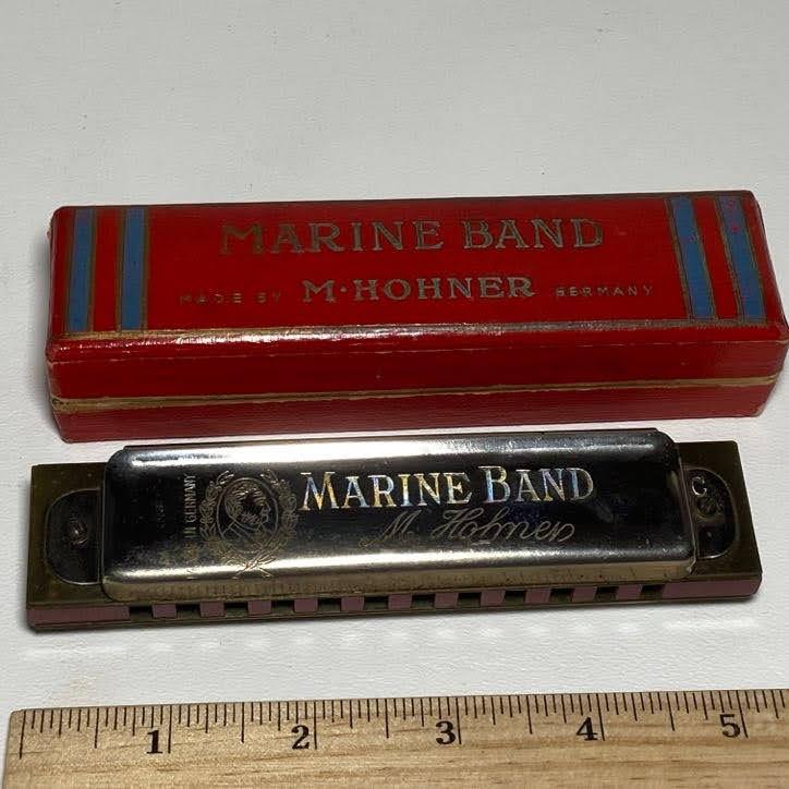 M. Hohner Marine Band Harmonica with Box & Pamphlet