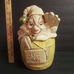 Vintage McCoy Pottery Clown Cookie Jar 