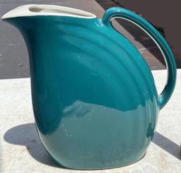 Pretty Vintage Turquoise 8" Hall Pottery Pitcher