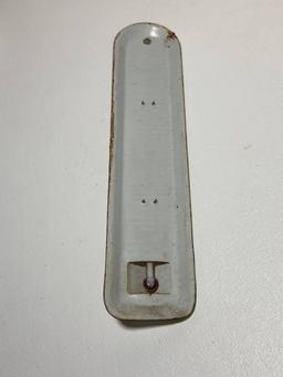 Small Vintage Tru-Temp Metal Thermometer Made in USA