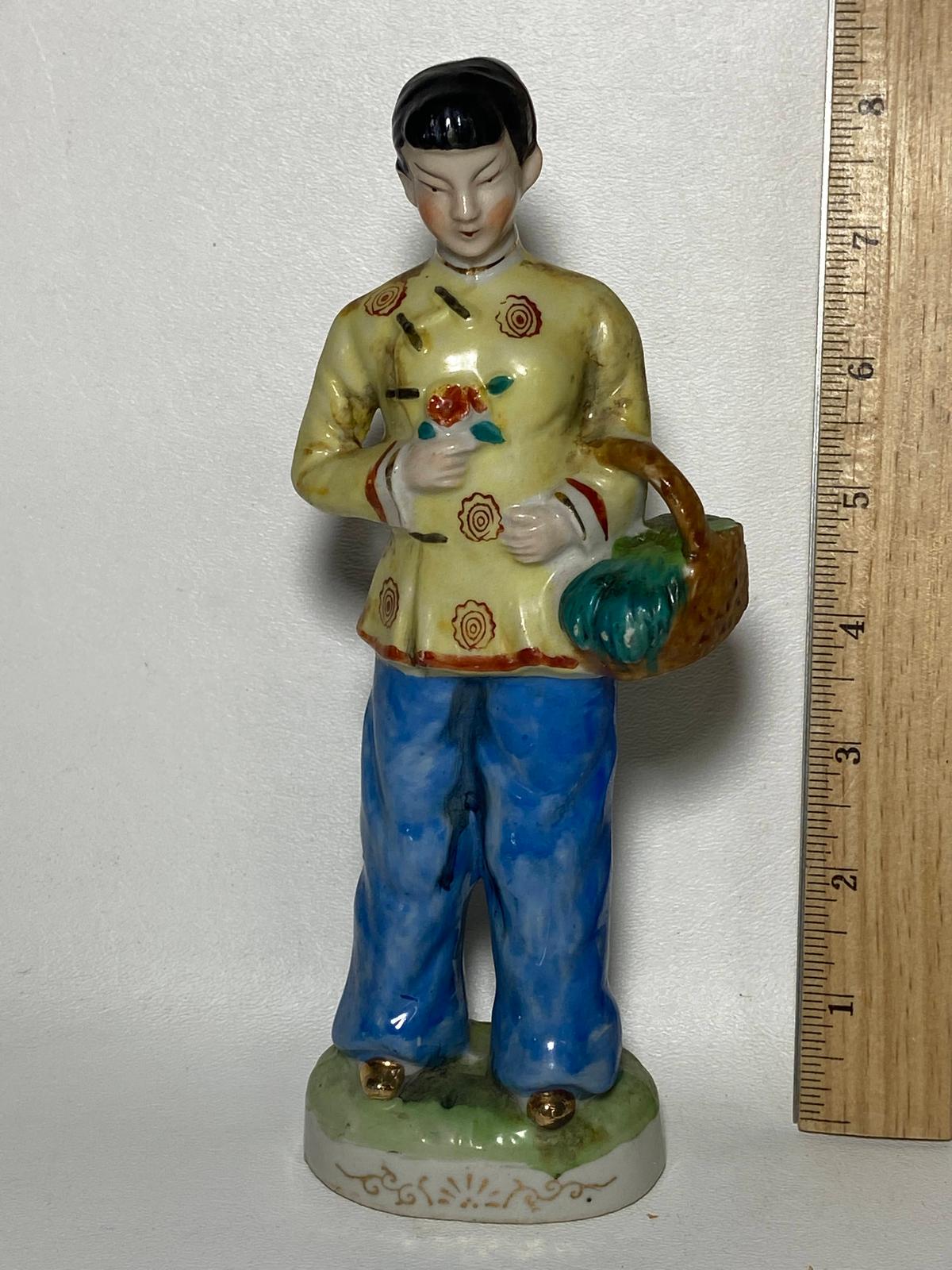 Oriental Hand Painted Porcelain Figurine Made in Japan