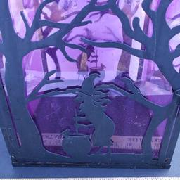 Metal Halloween Lantern with Purple Tint Film