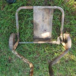 Vintage Rolling Cart with Hard Rubber Wheels with Fenders