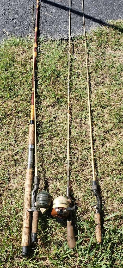 Lot of 4 Vintage Rod and Reels, including Nice Ocean Rod