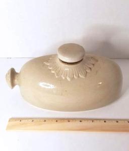 Antique English Bourne Denby 2 pt. Stoneware Foot Warmer