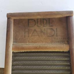 Antique Dubl Handi Wood and Metal Washboard