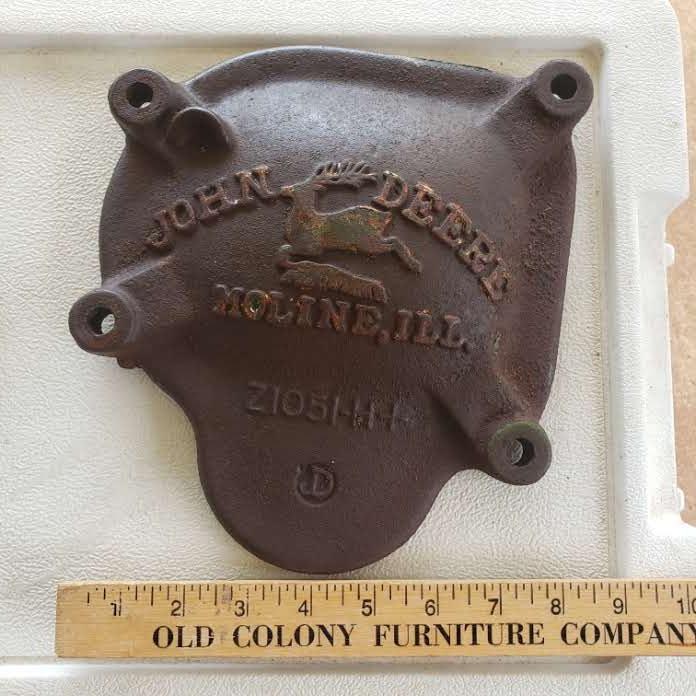 Antique John Deere Moline, ILLINOIS Cast Iron Sickle Bar Mower Gearbox Cover Lid