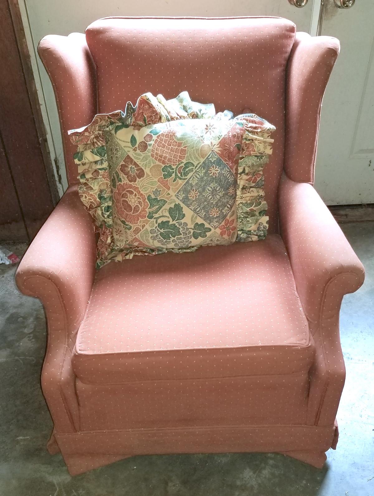 Upholstered Wingback Rocking Chair