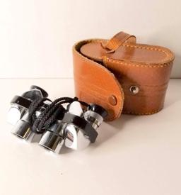 Small Binoculars/Opera Glasses with Leather Case