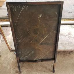 Antique Metal Fleischmann’s Yeast Menu Board on Wood Frame