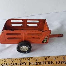 Vintage Nylint Orange Pressed Metal Toy Trailer