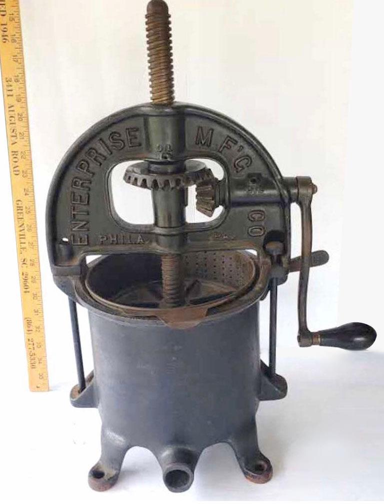 Antique Enterprise Sausage Stuffer or Fruit Press