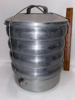 Vintage Multi-Layered Aluminum Picnic Pail