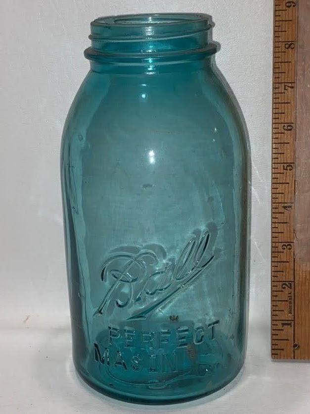 Blue Glass Ball Perfect Mason Jar