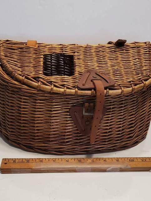 Vintage Wicker Fishing Creel