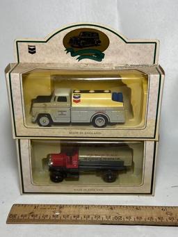 Pair of Die-Cast Replicas - Zerolene 1911 Chain Drive Tank-Truck & Chevron Fuel Truck