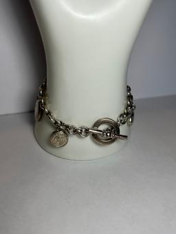 Silver Toned RLL Charm Bracelet