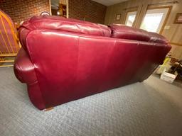 Leather Burgundy Sofa
