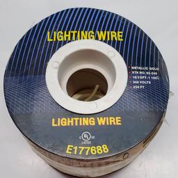 Full 250 Ft. Roll 18/2 Metallic Gold Lighting Wire