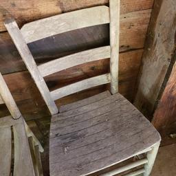 Lot of 4 Vintage Wooden Chairs