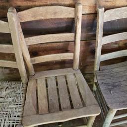 Lot of 4 Vintage Wooden Chairs