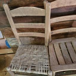 Lot of 4 Vintage Wooden Chairs