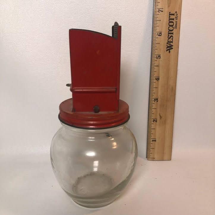 Vintage Androck Tin Nut Grinder with Jar Base
