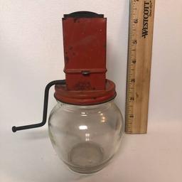 Vintage Androck Tin Nut Grinder with Jar Base