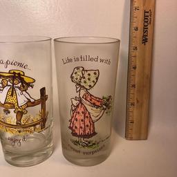 Set of 5 Holly Hobbie American Greetings Collectors Glasses