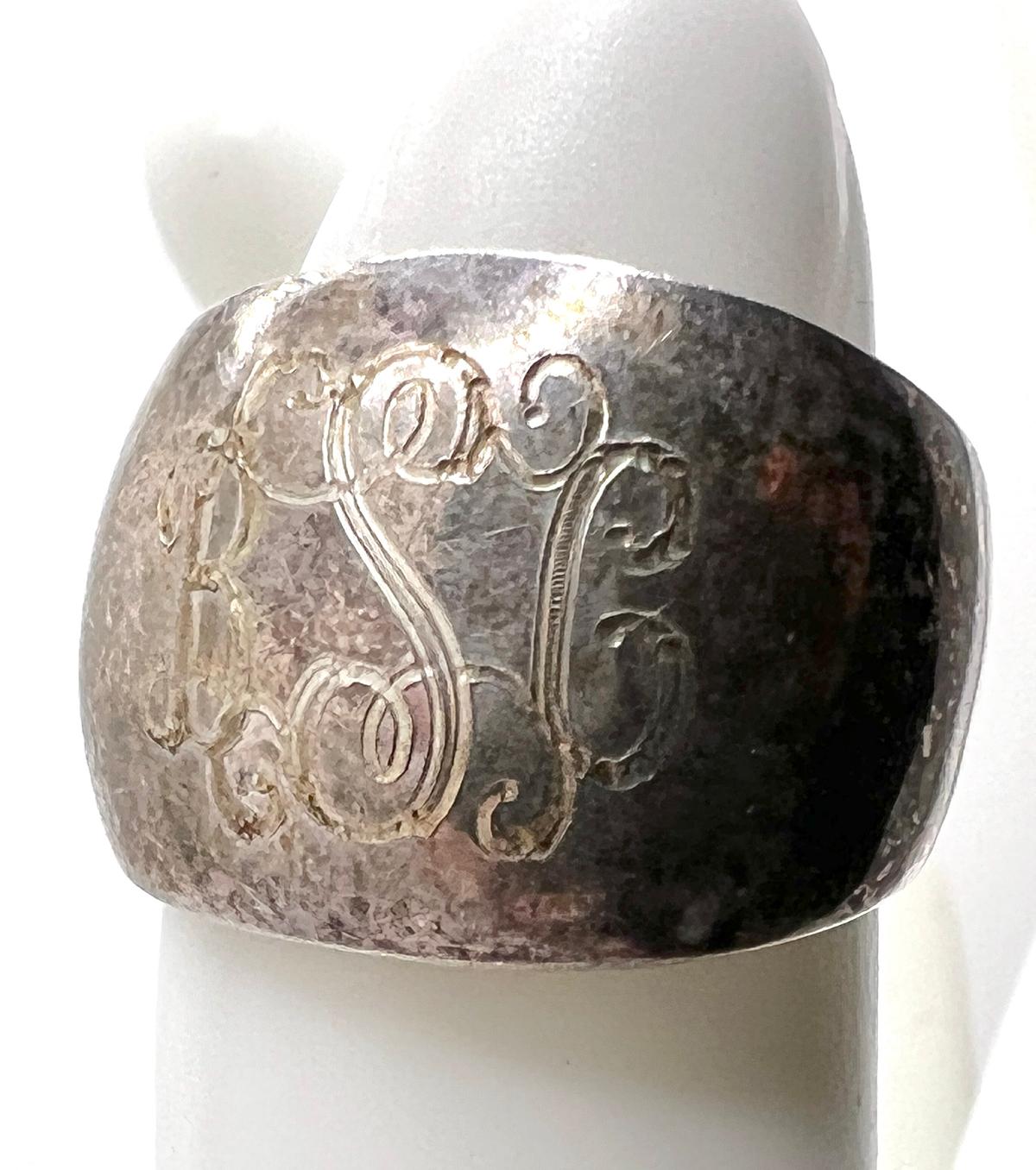Sterling Silver Etched Ring