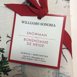 Williams-Sonoma Set of 2 Snowman Towels