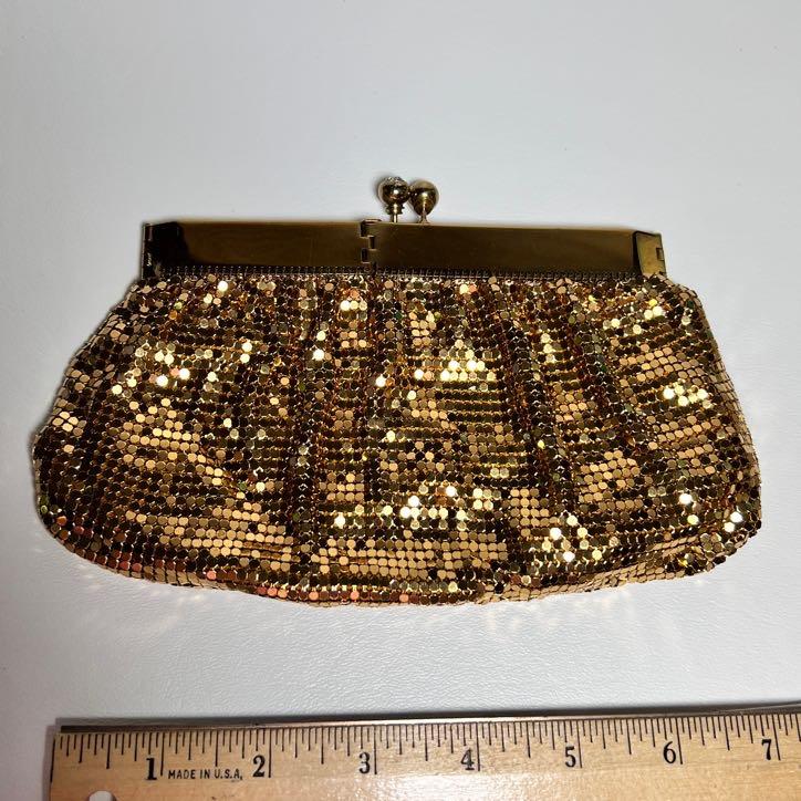 Beautiful Gold Mesh Purse with Square Opening & Silk Lining by Duramesh Fifth Avenue