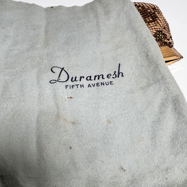 Beautiful Gold Mesh Purse with Square Opening & Silk Lining by Duramesh Fifth Avenue