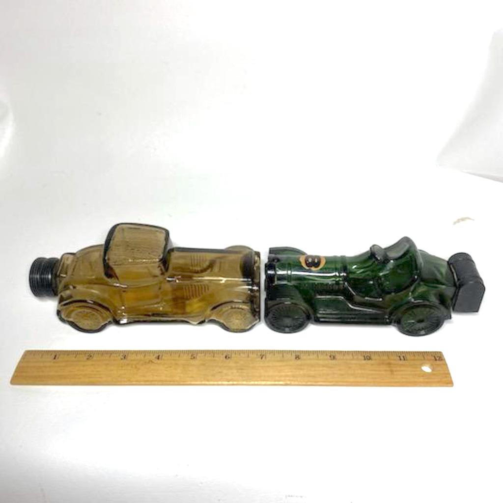 Pair of Vintage Avon Glass Collectible Car Perfume For Men Bottles