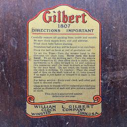 Vintage Wooden Gilbert Mantel Clock