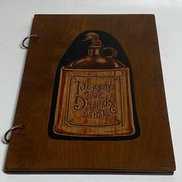 Vintage "People I've Drunk With" Address Book with Wooden Covers