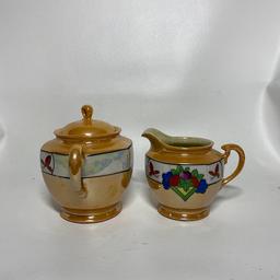 Vintage Lustreware Sugar and Creamer