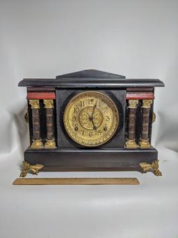 Antique Wooden Mantel Clock