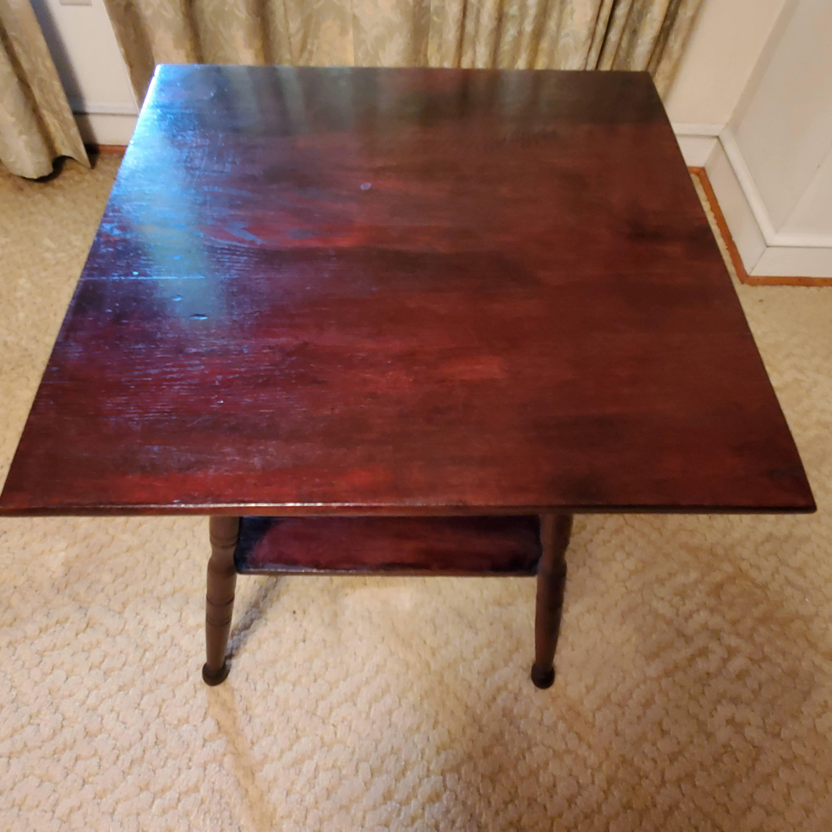 Vintage Wooden Square Table