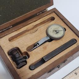 Vintage Dial Test Indicator in Wooden Box